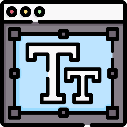 Text alphabet web typography icon Text alphabet web typography icon