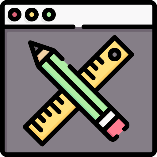 Design web art and design ruler icon Design web art and design ruler icon
