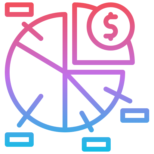 Pie chart graph graphic margin icon