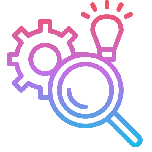 Research and development creative research idea icon