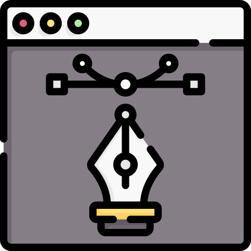 Vector art and design pen graphic tool icon Vector art and design pen graphic tool icon