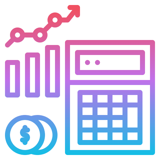 Business calculator accounting revenue icon Business calculator accounting revenue icon