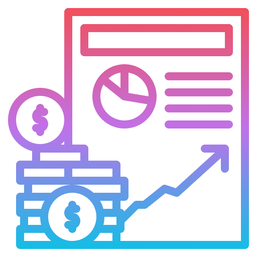 Financial chart business and finance accountant icon Financial chart business and finance accountant icon