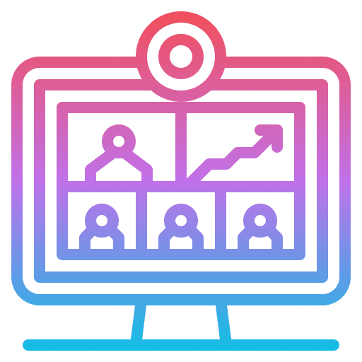 Online meeting video communications online icon Online meeting video communications online icon