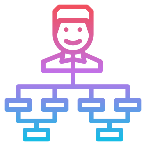 Organization crowd network manager icon Organization crowd network manager icon