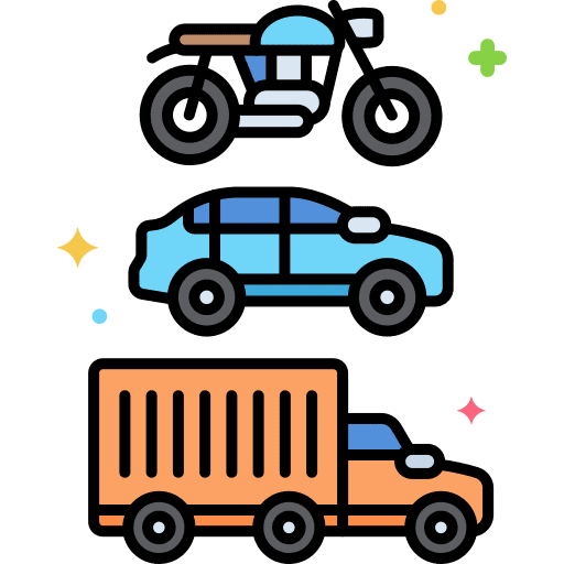 Vehicles transport truck types icon
