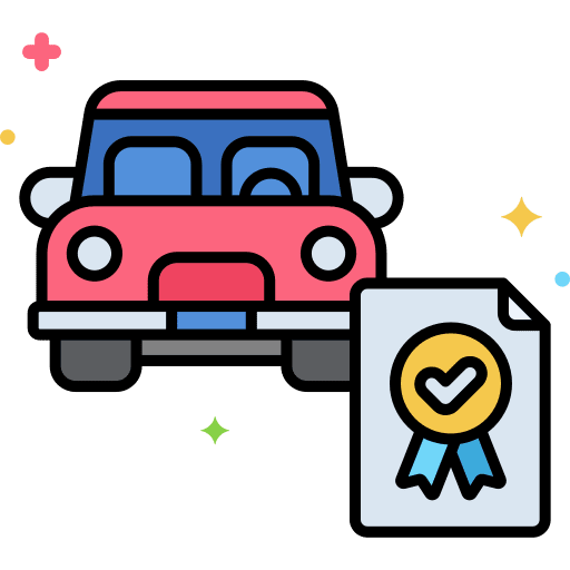 Certified vehicle ownership ecommerce icon Certified vehicle ownership ecommerce icon