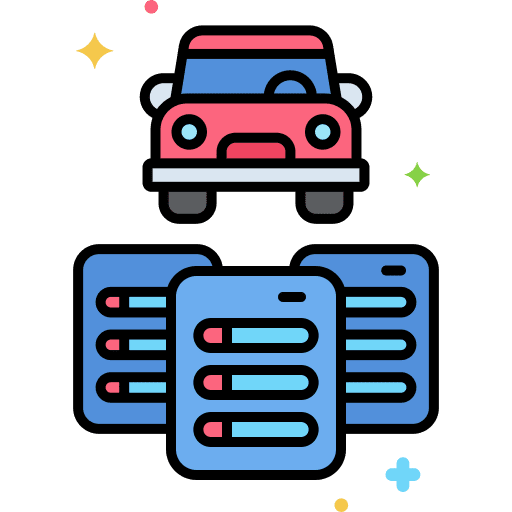 Car info transportation information icon Car info transportation information icon