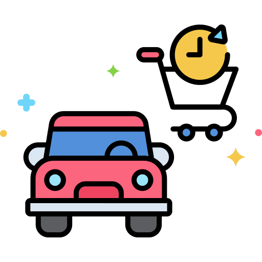 Pre order automobile delivery shopping icon Pre order automobile delivery shopping icon