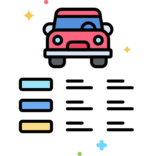 Specification car vehicle business icon Specification car vehicle business icon