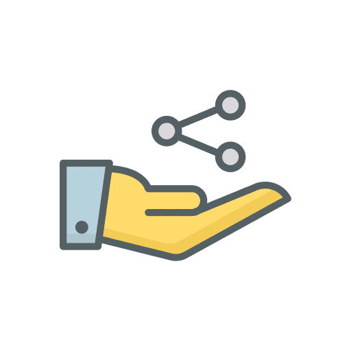 Share connection network social network icon