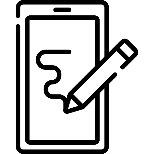 Smartphone mobile phone technology draw icon Smartphone mobile phone technology draw icon