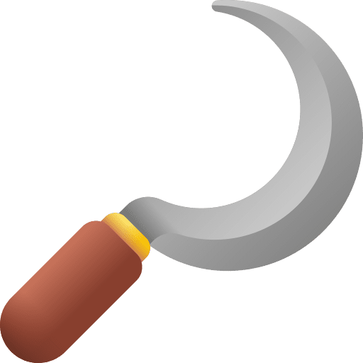 Sickle equipment gardening tool sickle icon