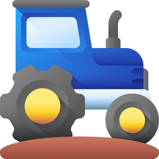 Tractor farming and gardening heavy equipment loader icon Tractor farming and gardening heavy equipment loader icon