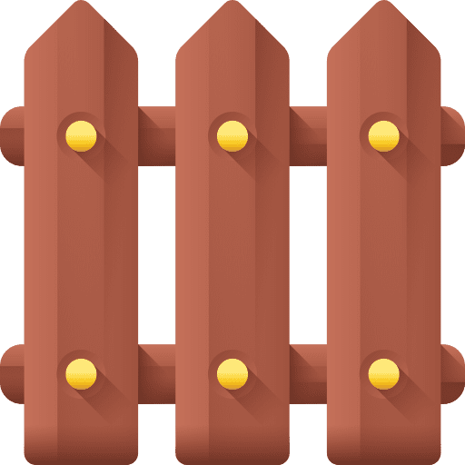Fence farming and gardening yard fence icon Fence farming and gardening yard fence icon