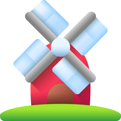 Windmill renewable energy sustainability farming and gardening icon Windmill renewable energy sustainability farming and gardening icon
