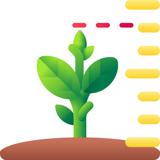 Measure greenhouse measurement sprout icon Measure greenhouse measurement sprout icon
