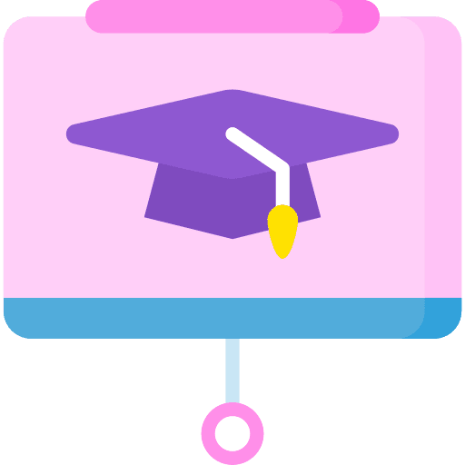 Presentation blackboard presentation mortarboard icon