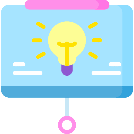 Presentation business and finance light bulb icon