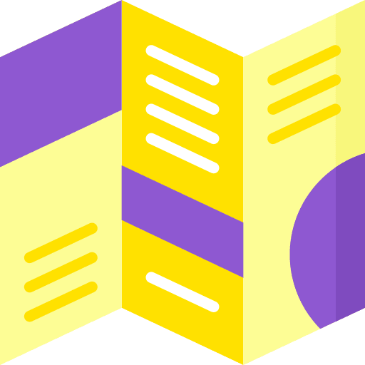 Program ad menu brochure icon