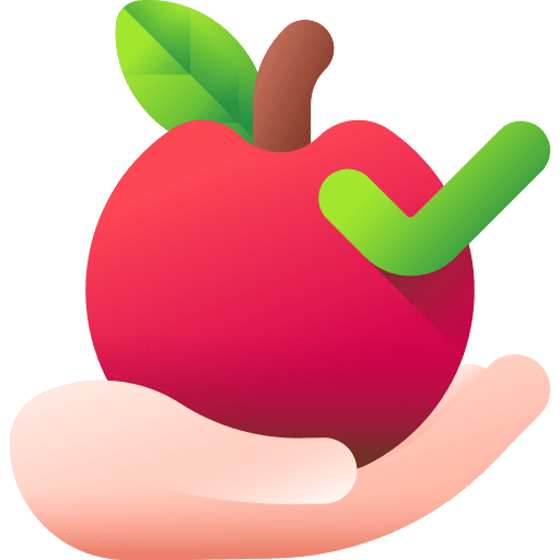 Quality check apple farming and gardening icon Quality check apple farming and gardening icon