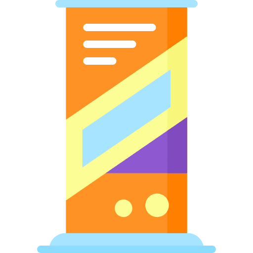 Roll up standee commercial advertisement icon