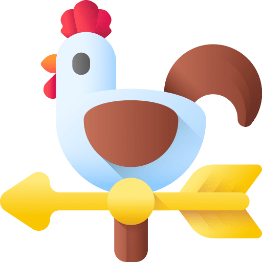 Weather vane farming and gardening weathercock rooster icon Weather vane farming and gardening weathercock rooster icon