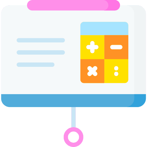 Presentation education calculator presentation icon Presentation education calculator presentation icon