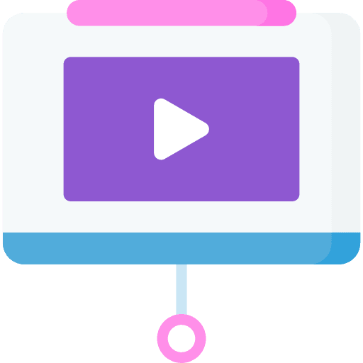 Presentation music and multimedia video player conference icon Presentation music and multimedia video player conference icon