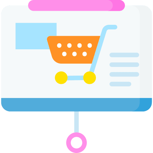 Presentation presentation slide shopping cart icon Presentation presentation slide shopping cart icon