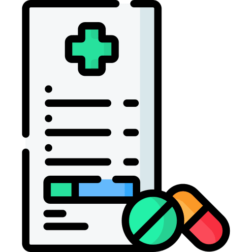 Recipe medicine healthcare and medical drug icon