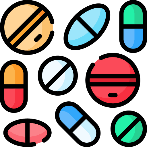 Pills capsules medication drugs icon Pills capsules medication drugs icon