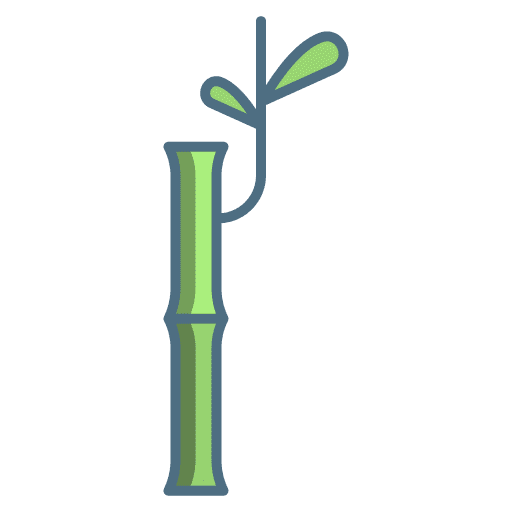 Bamboo botanical organic branch icon