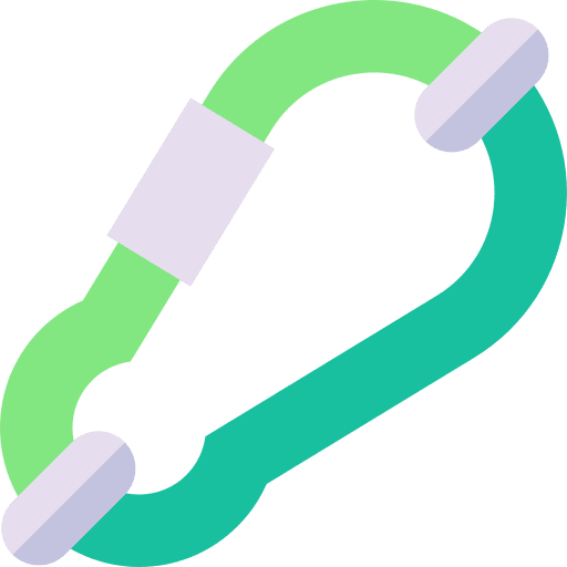Carabiner tool mountaineering security icon Carabiner tool mountaineering security icon