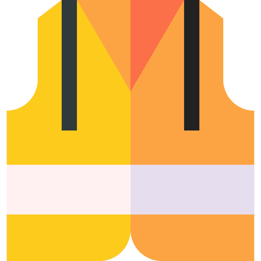 High visibility vest security safety protection icon High visibility vest security safety protection icon