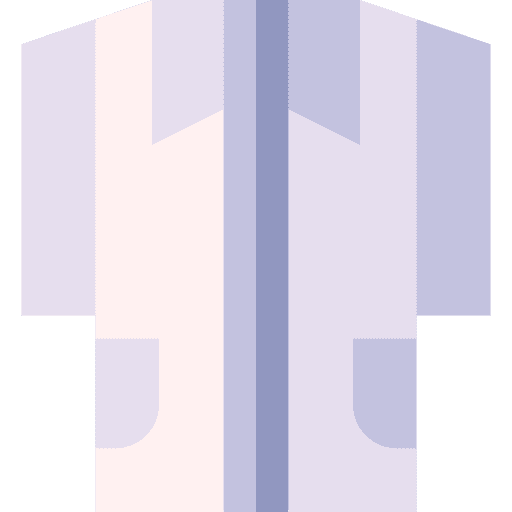 Lab coat gown equipment protection icon Lab coat gown equipment protection icon