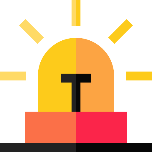 Siren warning emergency flashlight icon Siren warning emergency flashlight icon