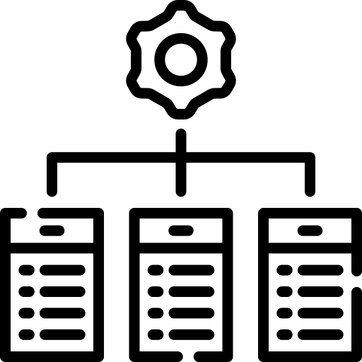 Data gear file connect icon Data gear file connect icon