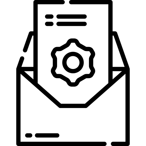 Email envelope ui cog icon Email envelope ui cog icon