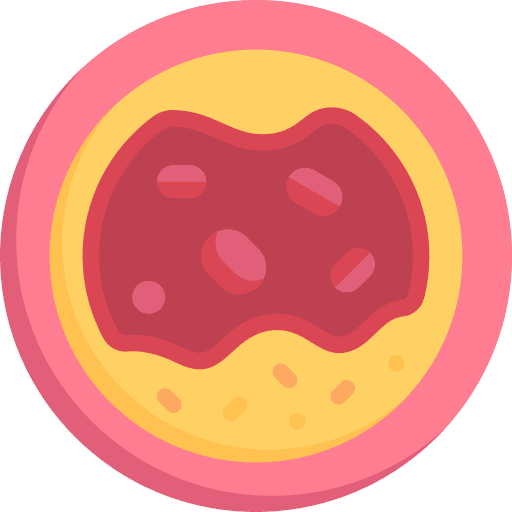 Diseased vessel heart arteries disease icon
