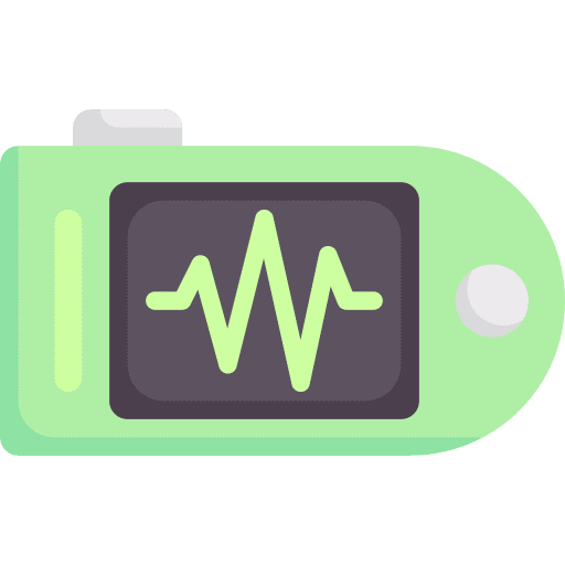 Oximeter healthcare meter technology icon