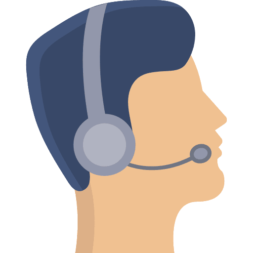 Call center agent avatar headset man icon