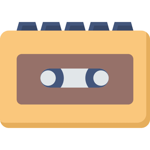 Cassette tape vintage radio electronics icon