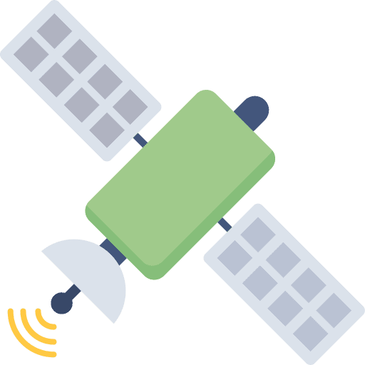 Satellite space wifi technology icon Satellite space wifi technology icon