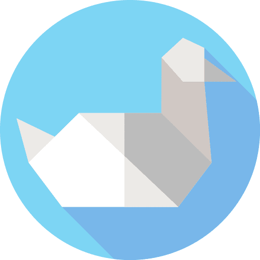 Duck paper craft cultures icon