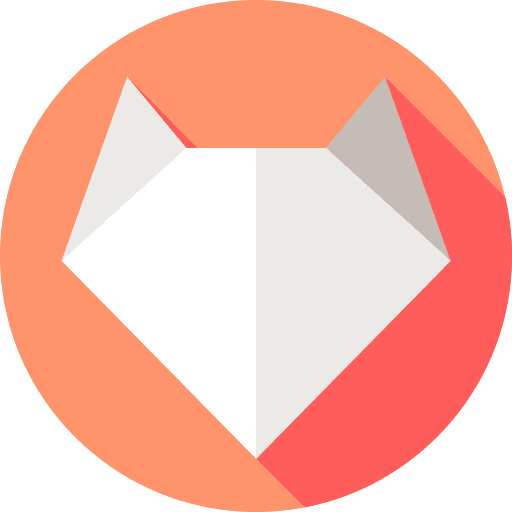Fox paper craft art and design icon