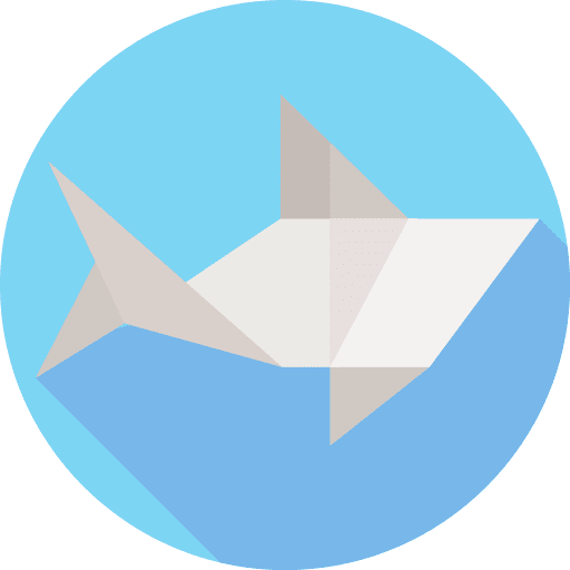 Shark art and design origami cultures icon Shark art and design origami cultures icon