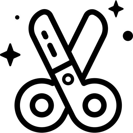 Scissors school material education cut icon