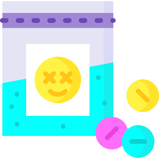 Drug package bad habits pills icon Drug package bad habits pills icon
