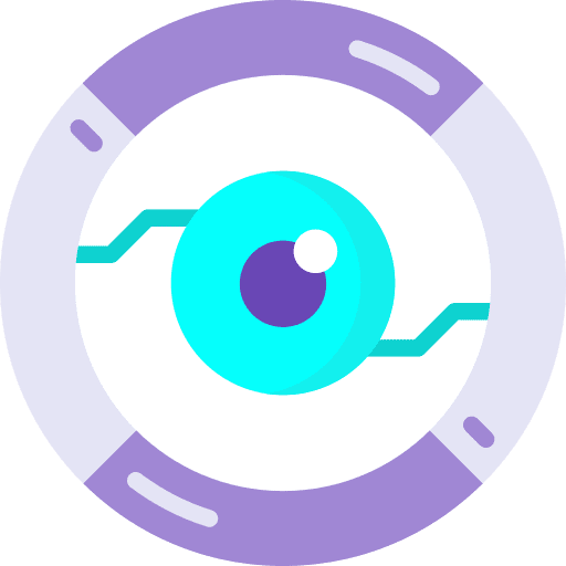 Eye sci fi cyber eye electronics icon Eye sci fi cyber eye electronics icon